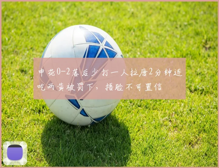 申花0-2落后少打一人拉唐2分钟连吃两黄被罚下，捂脸不可置信